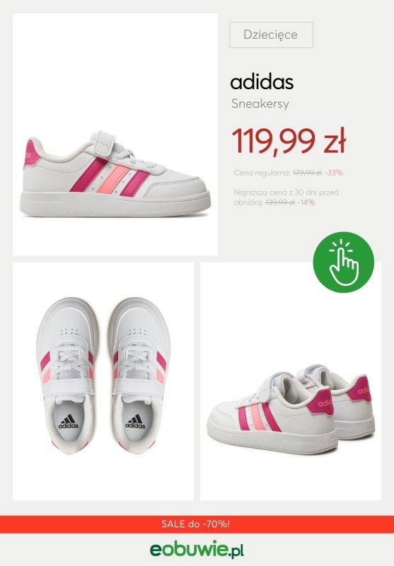 eobuwie.pl - gazetka promocyjna Sneakersy dziecięce z wyprzedaży od soboty 12.07 do środy 16.07 - strona 5