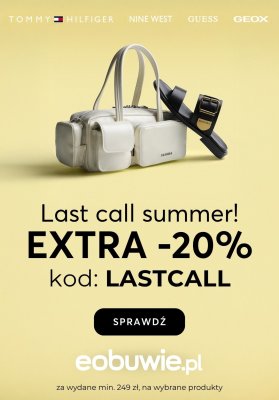 eobuwie.pl - gazetka promocyjna Extra -20% na sandały, klapki, espadryle od 249 zł od wtorku 05.08 