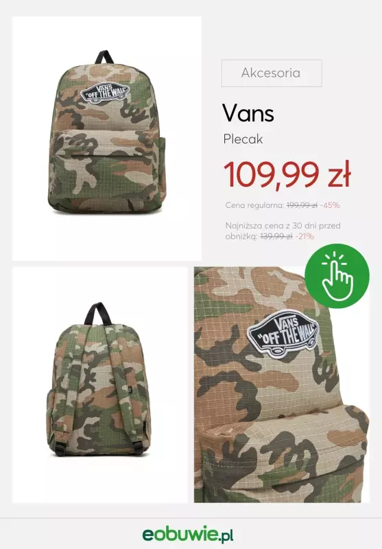 eobuwie.pl - gazetka promocyjna Wyprawka szkolna z marką VANS od środy 13.08  - strona 13