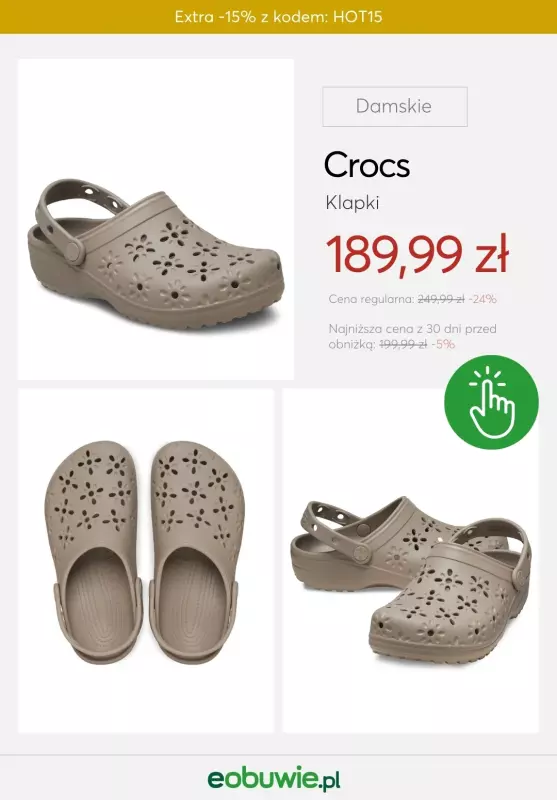 eobuwie.pl - gazetka promocyjna Upalne okazje! Extra -15% na letnie produkty od czwartku 14.08 do wtorku 19.08 - strona 10