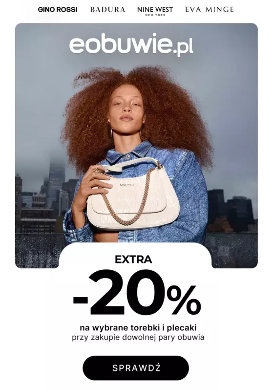 eobuwie.pl - gazetka promocyjna Extra -20% na torebki i plecaki przy zakupie butów od czwartku 04.09 