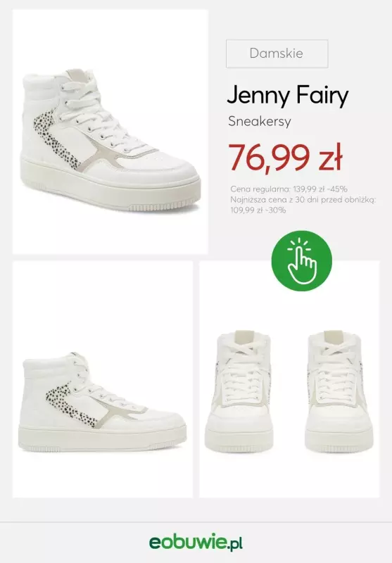 eobuwie.pl - gazetka promocyjna BIAŁE SNEAKERSY dla niej   - strona 3