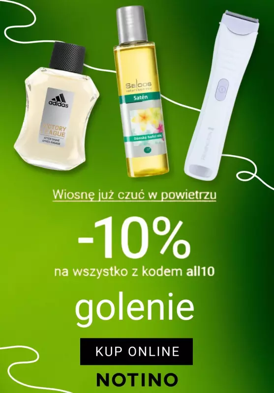 BEST SALE - gazetka promocyjna Notino | -10% z kodem: golenie od piątku 22.03 do niedzieli 24.03