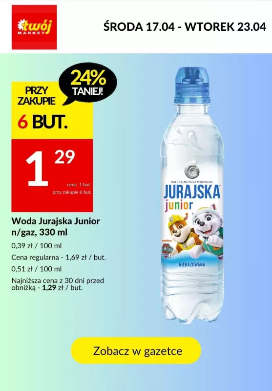 BEST SALE - gazetka promocyjna Wody mineralne do -68% taniej od czwartku 18.04 do soboty 20.04 - strona 8