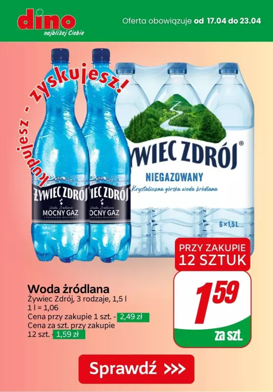 BEST SALE - gazetka promocyjna Wody mineralne do -68% taniej od czwartku 18.04 do soboty 20.04 - strona 4