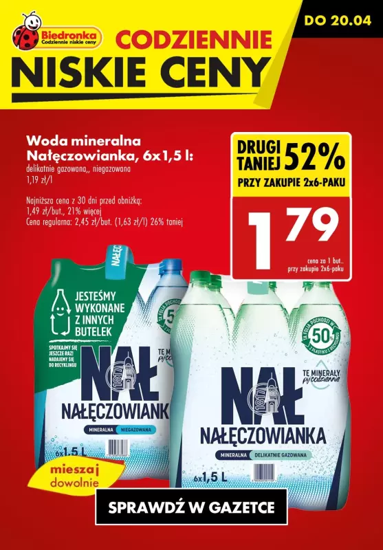 BEST SALE - gazetka promocyjna Wody mineralne do -68% taniej od czwartku 18.04 do soboty 20.04 - strona 11