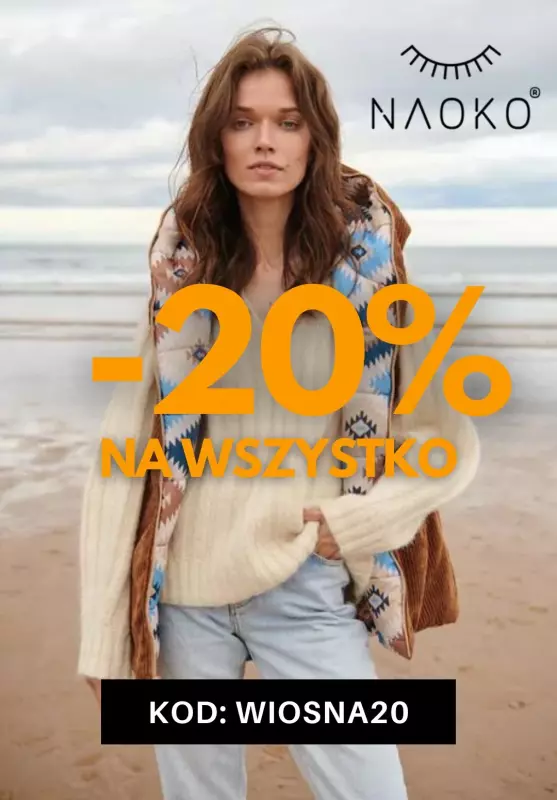 BEST SALE - gazetka promocyjna Naoko | -20% na wszystko od czwartku 18.04 do środy 24.04