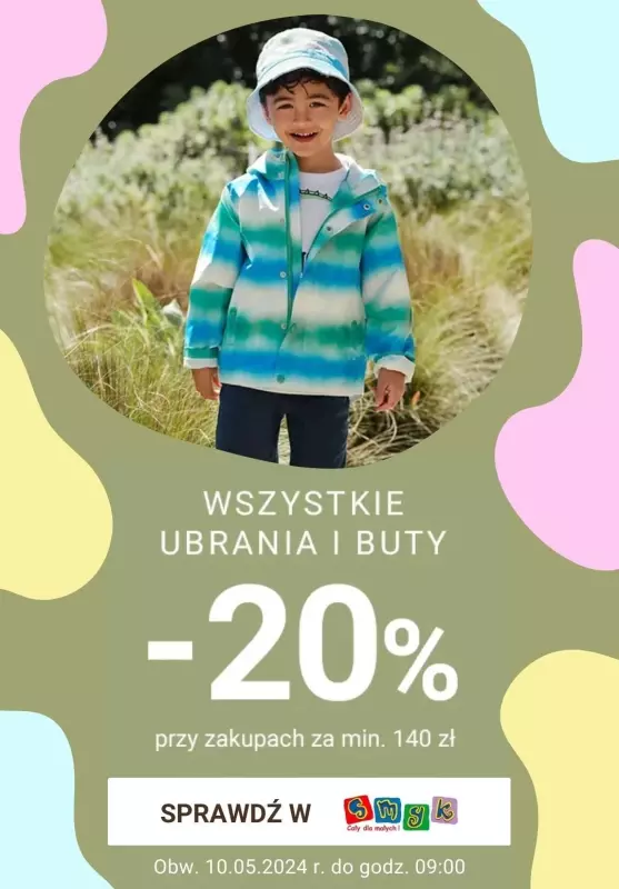 BEST SALE - gazetka promocyjna Smyk | -20% wszystkie ubrania i buty od czwartku 09.05 do piątku 10.05