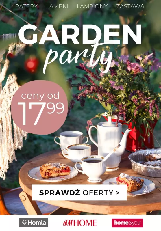 BEST SALE - gazetka promocyjna Garden Party od 17,99 - zastawa, oświetlenie, patery i akcesoria od soboty 06.07 do wtorku 09.07