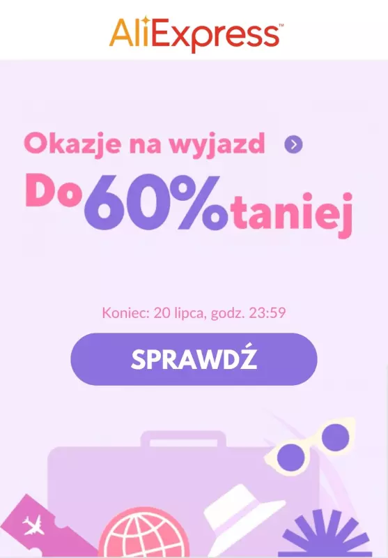 BEST SALE - gazetka promocyjna AliExpress | Do -60% taniej KUPONY! od środy 17.07 do soboty 20.07