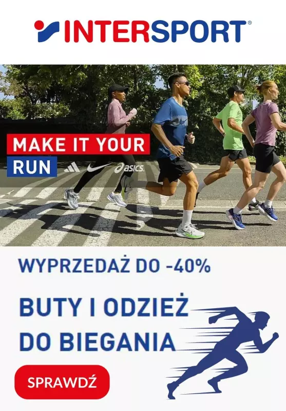 BEST SALE - gazetka promocyjna Intersport | Do -40% buty i odzież do biegania od środy 17.07 