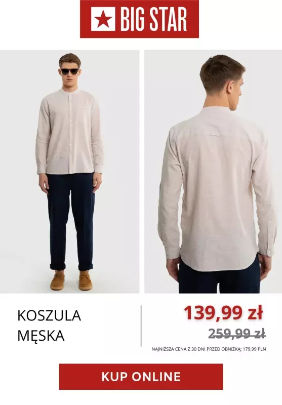 BEST SALE - gazetka promocyjna Big Star | Do -69% na koszule męskie od poniedziałku 22.07  - strona 8