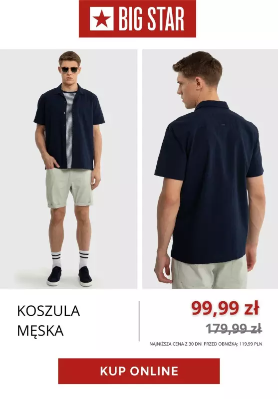 BEST SALE - gazetka promocyjna Big Star | Do -69% na koszule męskie od poniedziałku 22.07  - strona 9