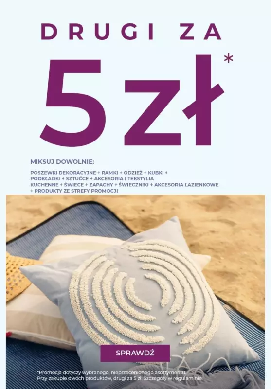 BEST SALE - gazetka promocyjna Home&You | Drugi za 5 zł na wybrany asortyment od piątku 26.07 do czwartku 01.08