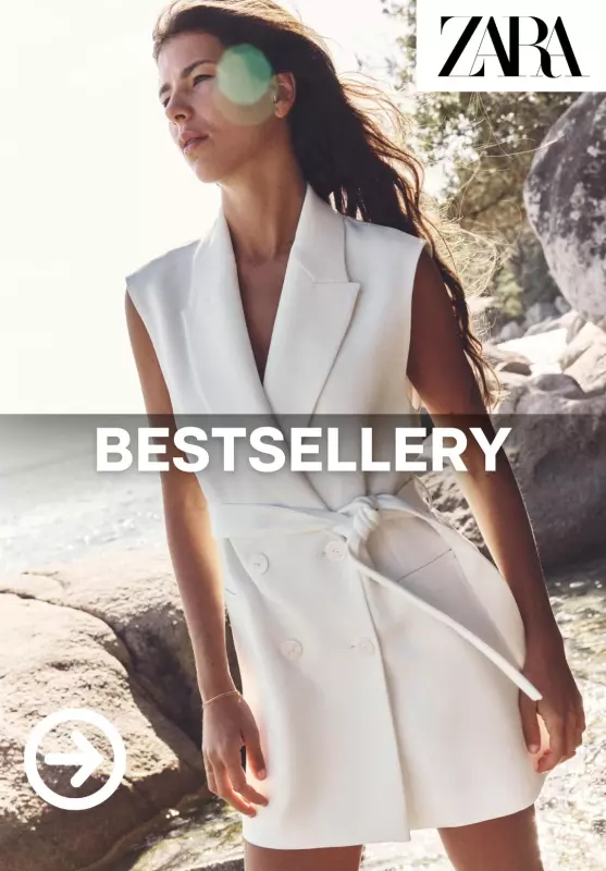 BEST SALE - gazetka promocyjna Zara | Bestsellery odzieży w białym kolorze od środy 28.08 