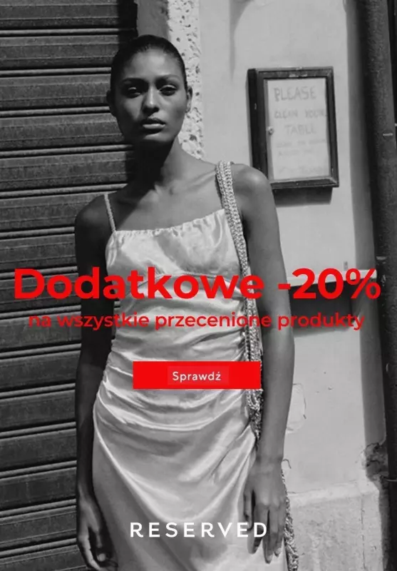 BEST SALE - gazetka promocyjna Reserved | Dodatkowe -20% na wyprzedaż od piątku 30.08 do wtorku 03.09