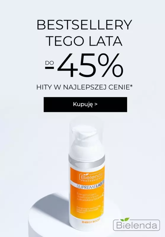 BEST SALE - gazetka promocyjna Bielenda | Do -45% na BESTSELLERY tego lata! od wtorku 03.09 