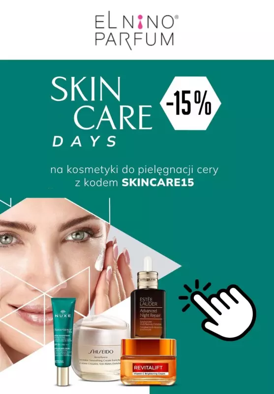 BEST SALE - gazetka promocyjna Elnino-Parfum | -15% na kosmetyki do pielęgnacji cery od czwartku 05.09 do wtorku 17.09