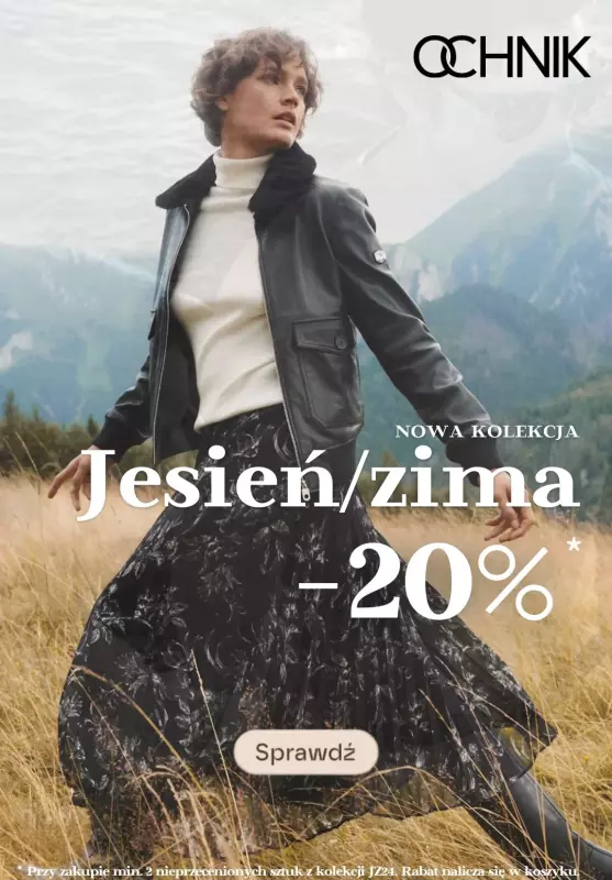 BEST SALE - gazetka promocyjna Ochnik | -20% na kolekcję Jesień/Zima od czwartku 12.09 do poniedziałku 16.09