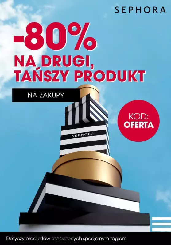 BEST SALE - gazetka promocyjna Sephora | -80% na DRUGI PRODUKT od wtorku 17.09 do poniedziałku 14.10