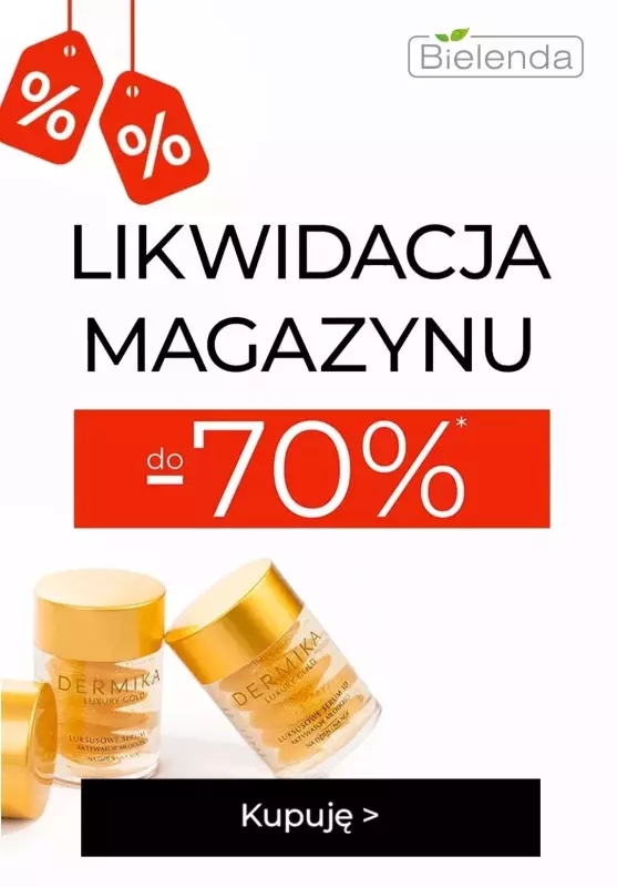 BEST SALE - gazetka promocyjna Bielenda | Do -70% CZYSZCZENIE MAGAZYNU! od czwartku 19.09 do niedzieli 22.09