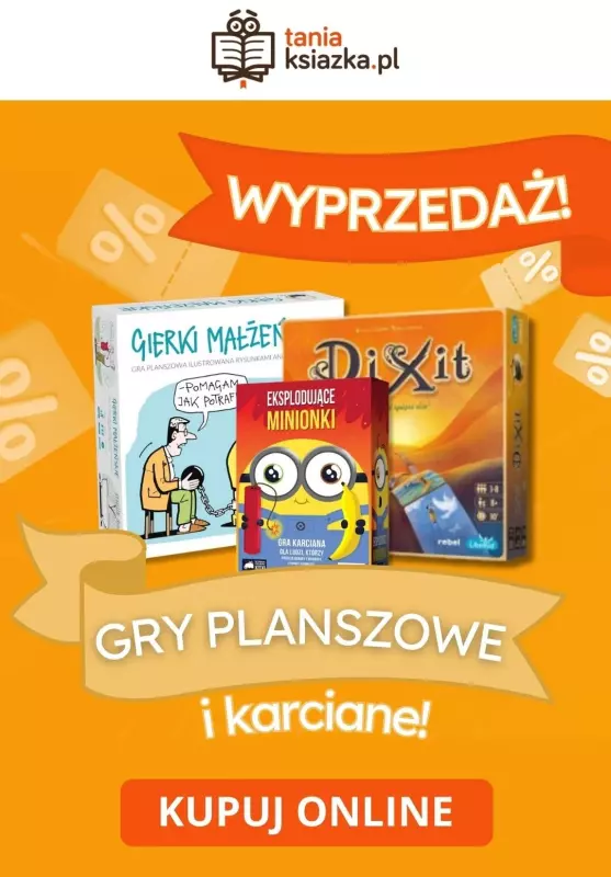 BEST SALE - gazetka promocyjna Tania książka | Wyprzedaż gier planszowych i karcianych od środy 02.10 do niedzieli 13.10