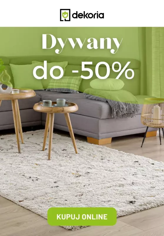 BEST SALE - gazetka promocyjna Dekoria | Do -50% na dywany od piątku 04.10 do poniedziałku 07.10