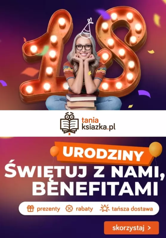 BEST SALE - gazetka promocyjna Tania książka | Świętuj urodziny z benefitami! od wtorku 08.10 do niedzieli 20.10