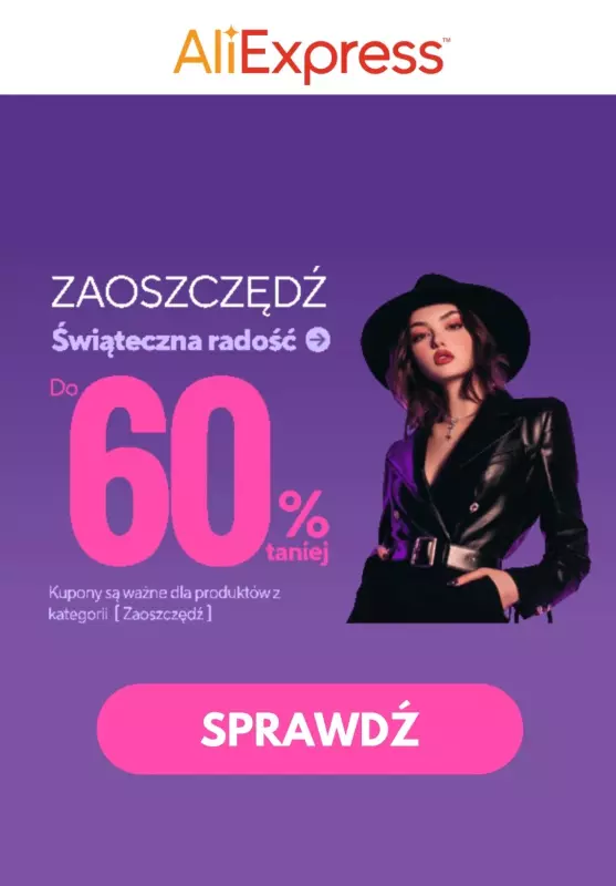 BEST SALE - gazetka promocyjna AliExpress | Do -60% taniej KUPONY od poniedziałku 14.10 do środy 16.10