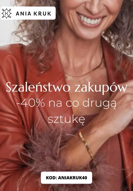 BEST SALE - gazetka promocyjna Ania Kruk | -40% na co drugą sztukę od czwartku 17.10 do środy 23.10