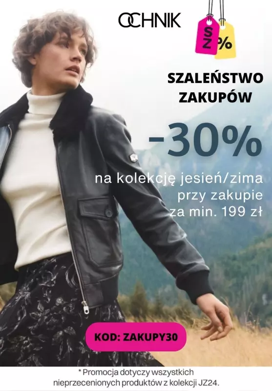 BEST SALE - gazetka promocyjna Ochnik | -30% na kolekcję jesień/zima za min. 199 zł od czwartku 17.10 do środy 23.10