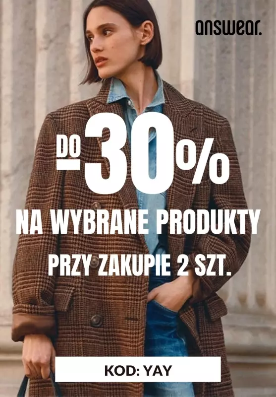 BEST SALE - gazetka promocyjna Answear | Do -30% na wybrane produkty od czwartku 17.10 do środy 23.10