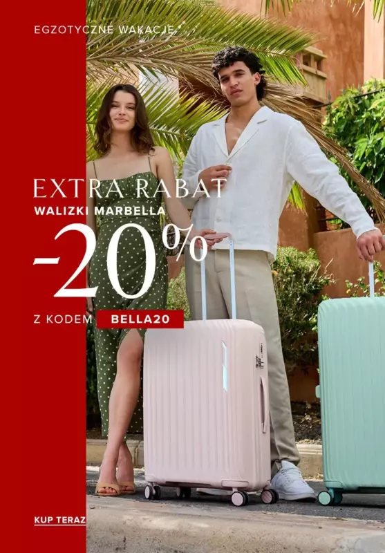 BEST SALE - gazetka promocyjna Puccini | Extra rabat -20% walizki Marbella od środy 23.10 do niedzieli 03.11