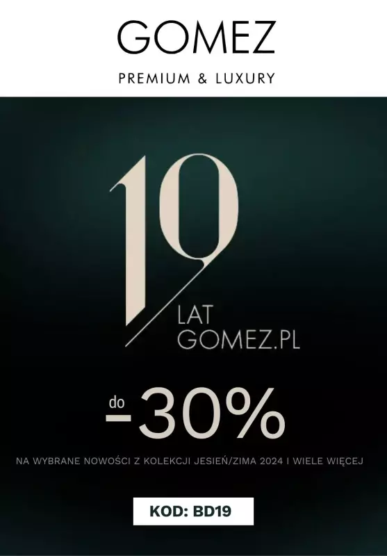 BEST SALE - gazetka promocyjna Gomez | Do -30% na wybrane nowości! od czwartku 24.10 do poniedziałku 04.11