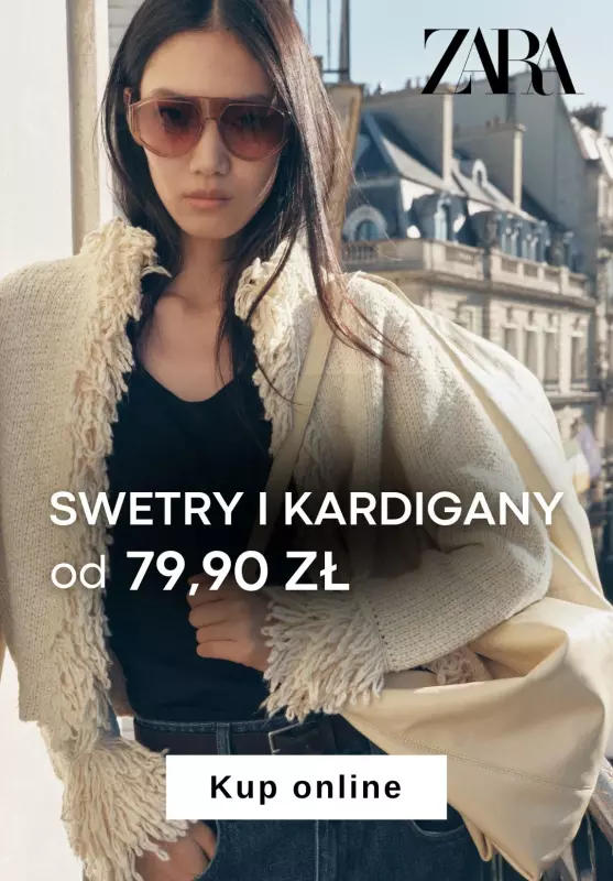 BEST SALE - gazetka promocyjna ZARA | Swetry i kardigany od 79,90 zł od wtorku 29.10 