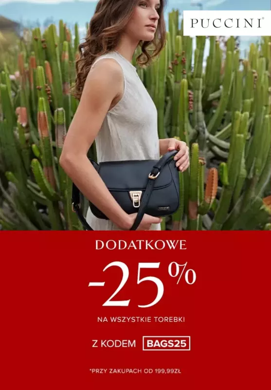 BEST SALE - gazetka promocyjna Puccini | Dodatkowe -25% na wszystkie torebki! od wtorku 29.10 do poniedziałku 11.11