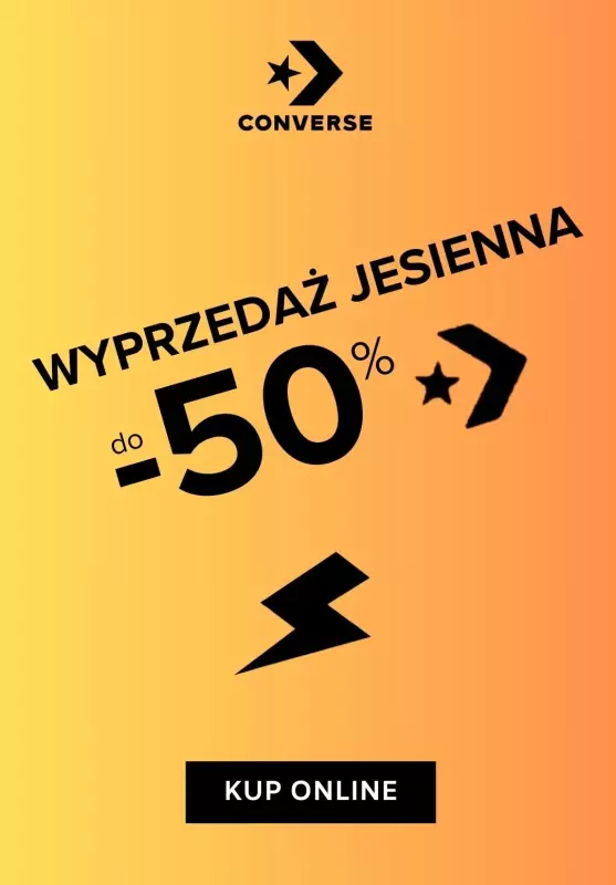 BEST SALE - gazetka promocyjna Converse | WYPRZEDAŻ do -50% od środy 06.11 