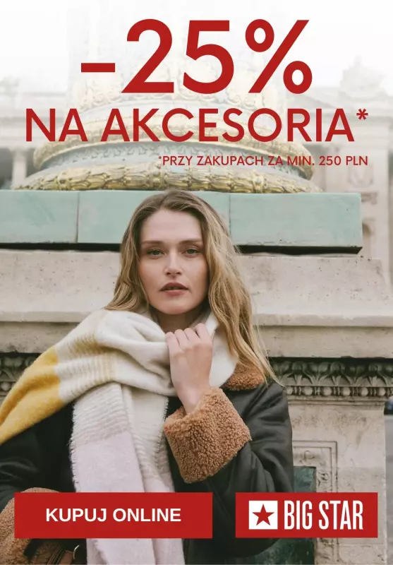 BEST SALE - gazetka promocyjna Big Star | -25% na akcesoria od środy 04.12 