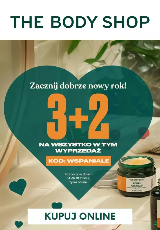 BEST SALE - gazetka promocyjna The Body Shop | 3+2 na wszystko od wtorku 07.01 do wtorku 07.01