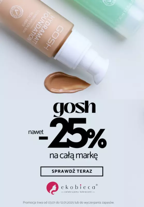 BEST SALE - gazetka promocyjna eKobieca | Kosmetyki do -25% taniej od środy 08.01 do niedzieli 12.01