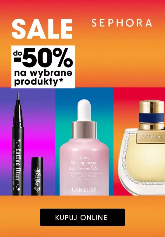 BEST SALE - gazetka promocyjna Sephora | WYPRZEDAŻ do -50% od czwartku 09.01 do poniedziałku 27.01