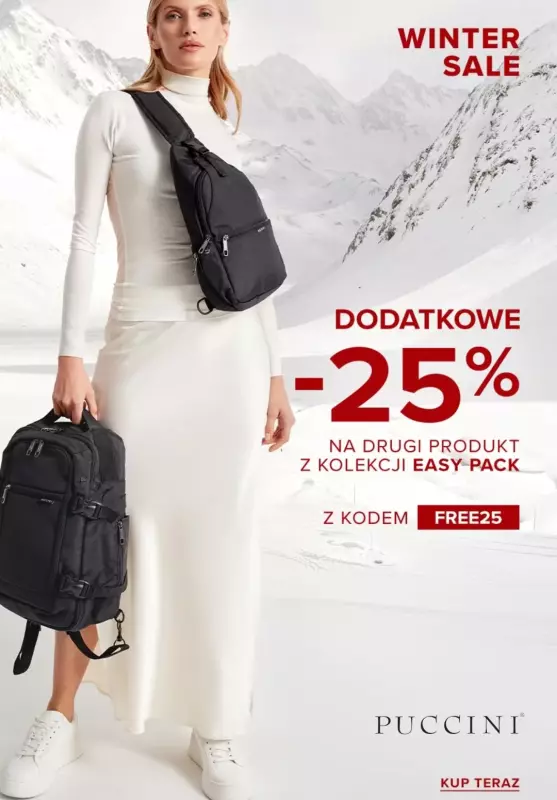 BEST SALE - gazetka promocyjna Puccini | -25% na drugi produkt z kolekcji Easy Pack od środy 15.01 do poniedziałku 20.01