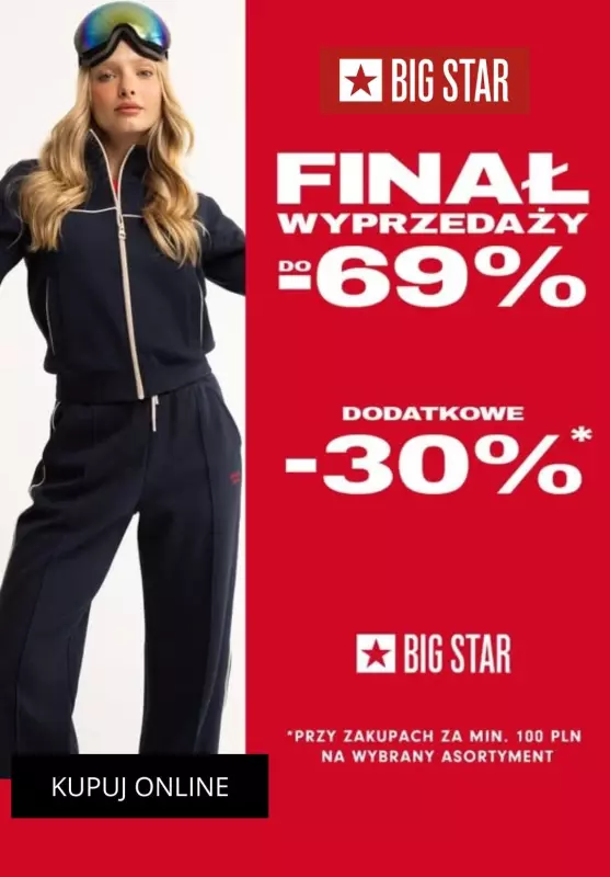 BEST SALE - gazetka promocyjna Big Star | Dodatkowe -30% od poniedziałku 20.01 do poniedziałku 27.01