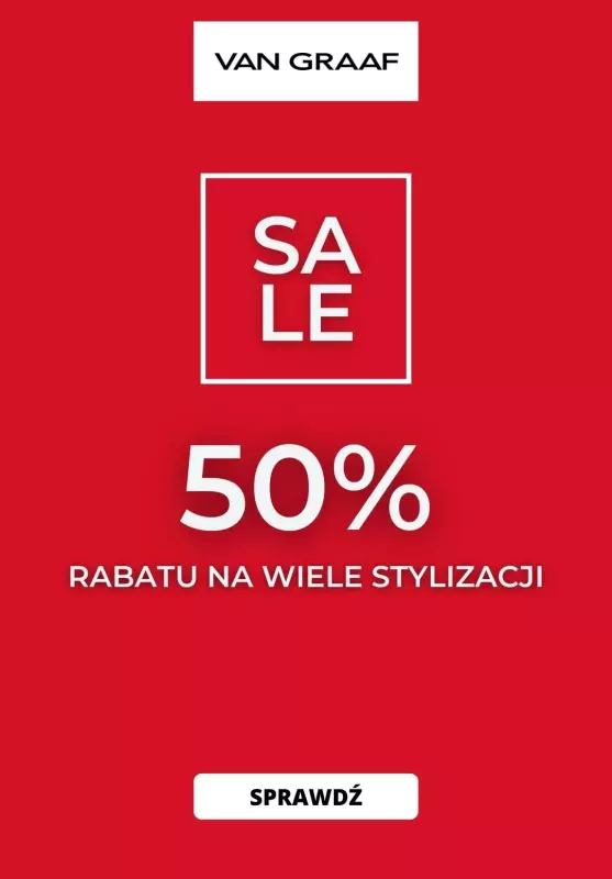 BEST SALE - gazetka promocyjna VAN GRAAF | SALE- 50% rabatu na wiele stylizacji od czwartku 23.01 do niedzieli 02.02