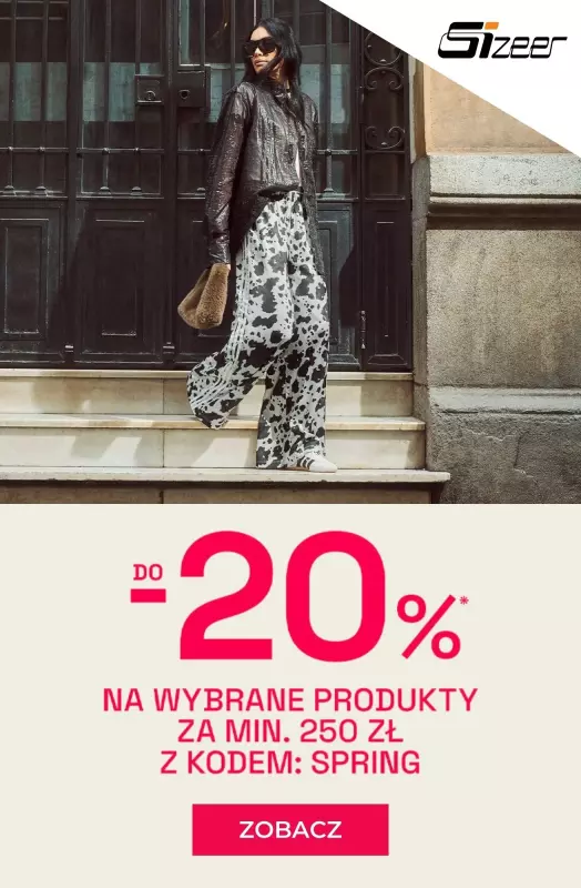BEST SALE - gazetka promocyjna Sizeer | Do -20% na wybrane produkty od czwartku 08.05 do środy 14.05