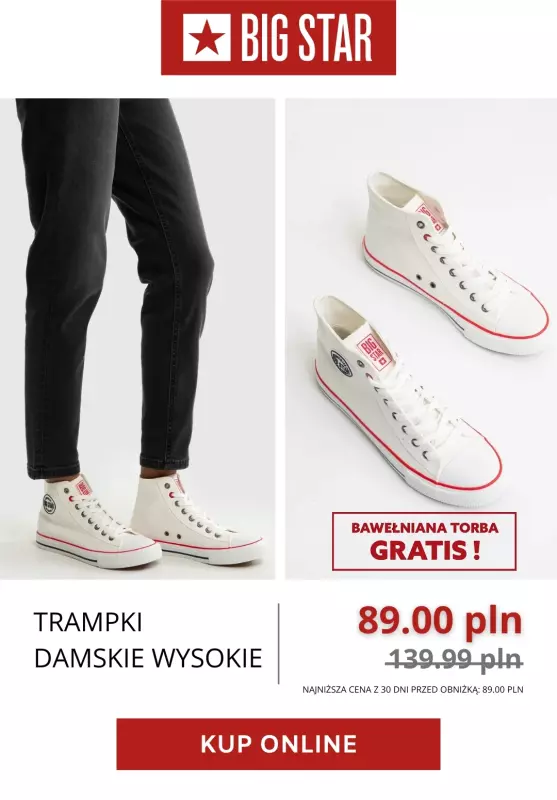 BEST SALE - gazetka promocyjna BIG STAR | Trampki za 89 zł! od poniedziałku 12.05  - strona 8