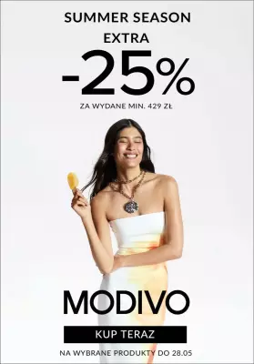 BEST SALE - gazetka promocyjna Modivo | EXTRA -25% na wybrane produkty przy zakupach za min. 429 zł od środy 21.05 do środy 28.05