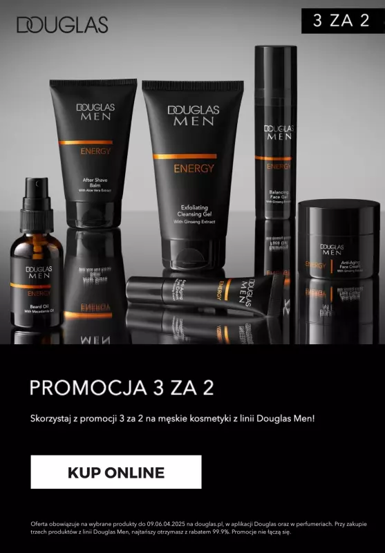 BEST SALE - gazetka promocyjna Douglas | 3 za 2 na kosmetyki z linii Douglas Men!!  