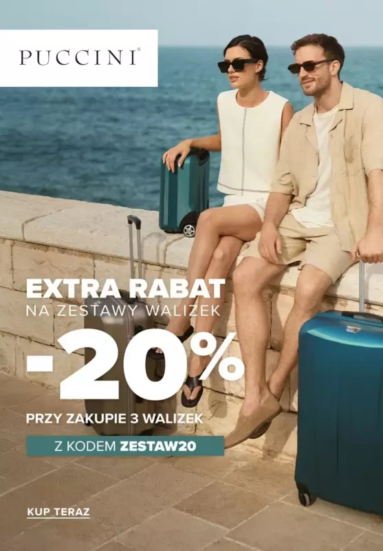 BEST SALE - gazetka promocyjna Puccini | -20% na zestawy walizek przy zakupie 3 szt. od środy 28.05 do poniedziałku 02.06