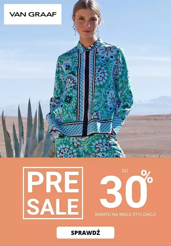 BEST SALE - gazetka promocyjna VAN GRAAF | PRE SALE do 30% rabatu na wiele stylizacji  